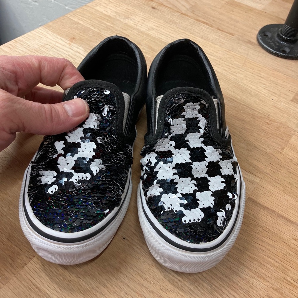 Sequins Checkerboard Vans